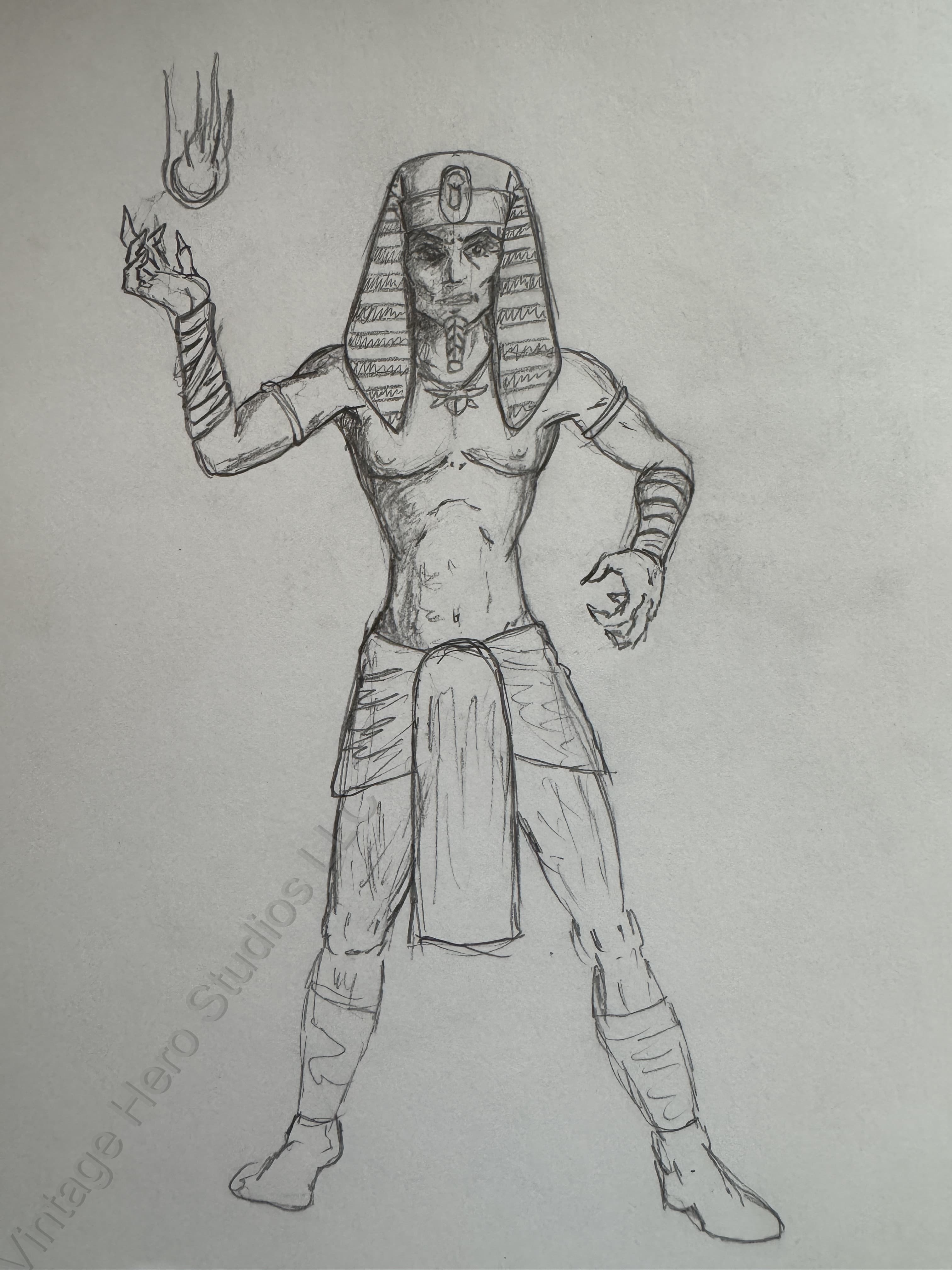 Egyptian Sorcerer โ Original Drawing